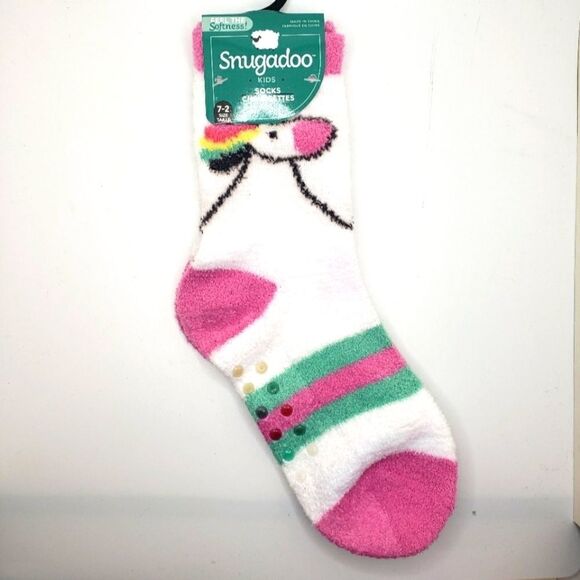 Kids Unicorn Socks with Grip - Picture 1 of 4